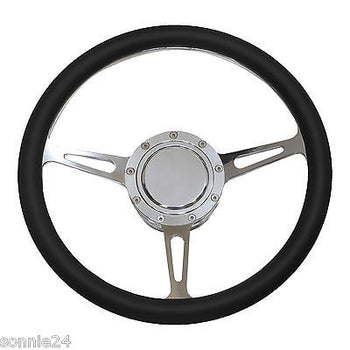 BILLET ALUMINUM STEERING WHEEL GM CHEVY COLUMN 1969 UP MADE IN U.S.A. EMS.